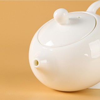 Bộ Ấm Chén Pha Trà Bằng Sứ Trắng Bạch Định Dáng Ấm Tây Thi