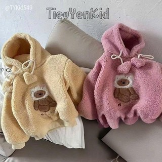  Quần áo bé gái Áo hoodie lông cho bé 2 màu 9-25kg A549 Tiểu Yến KID 