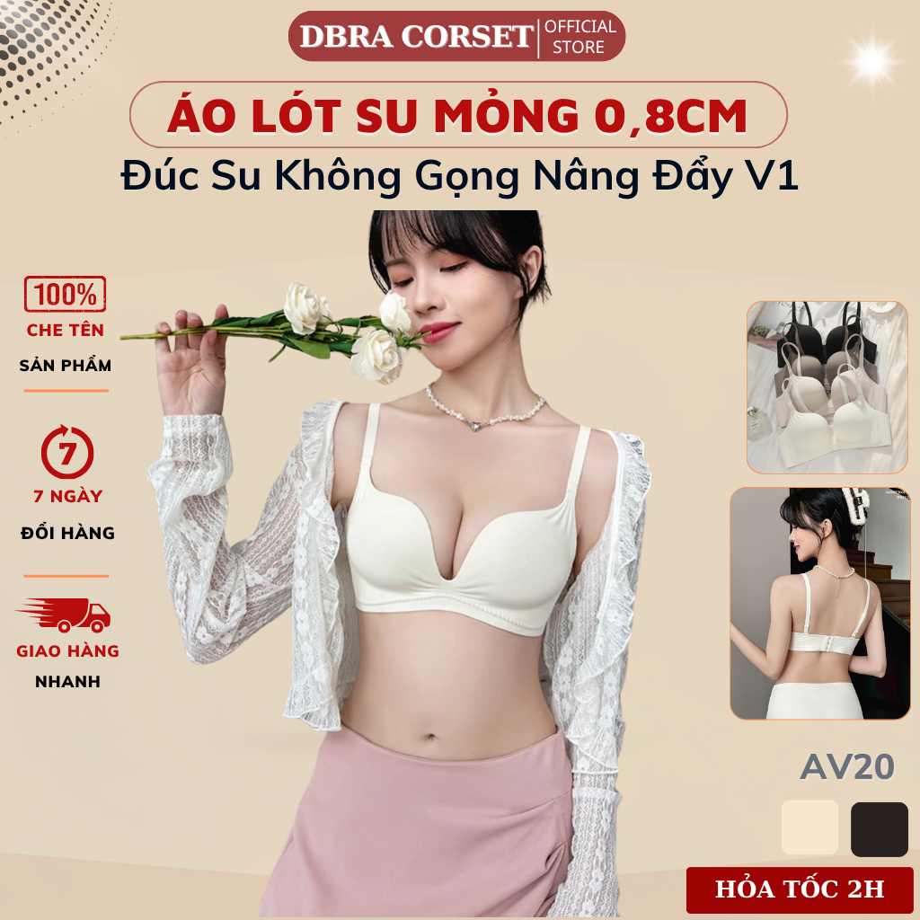 Áo Lót Không Gọng Đệm Mỏng 0,8cm Nâng Đẩy Ngực Tự Nhiên Dbra Corset AV.20