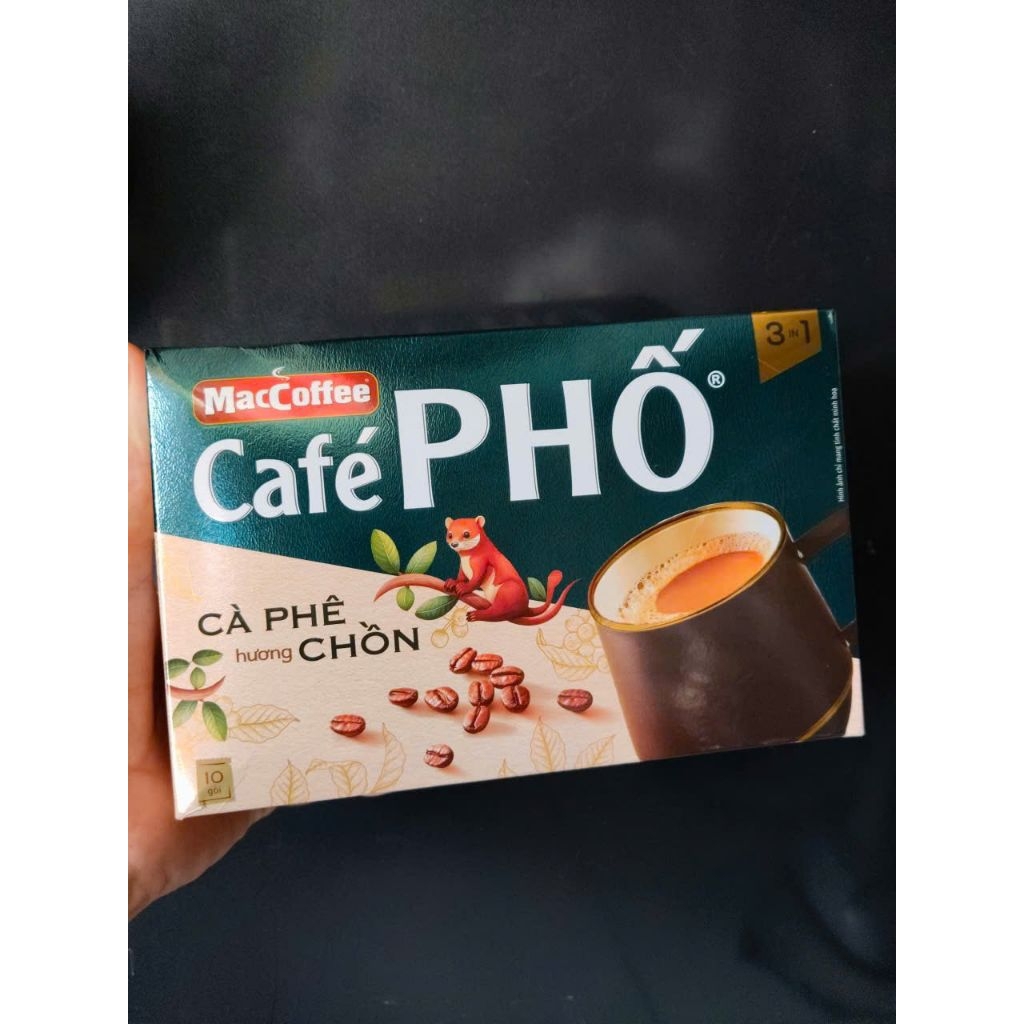 Cafe hòa tan MacCoffee Phố hương chồn hộp 160g