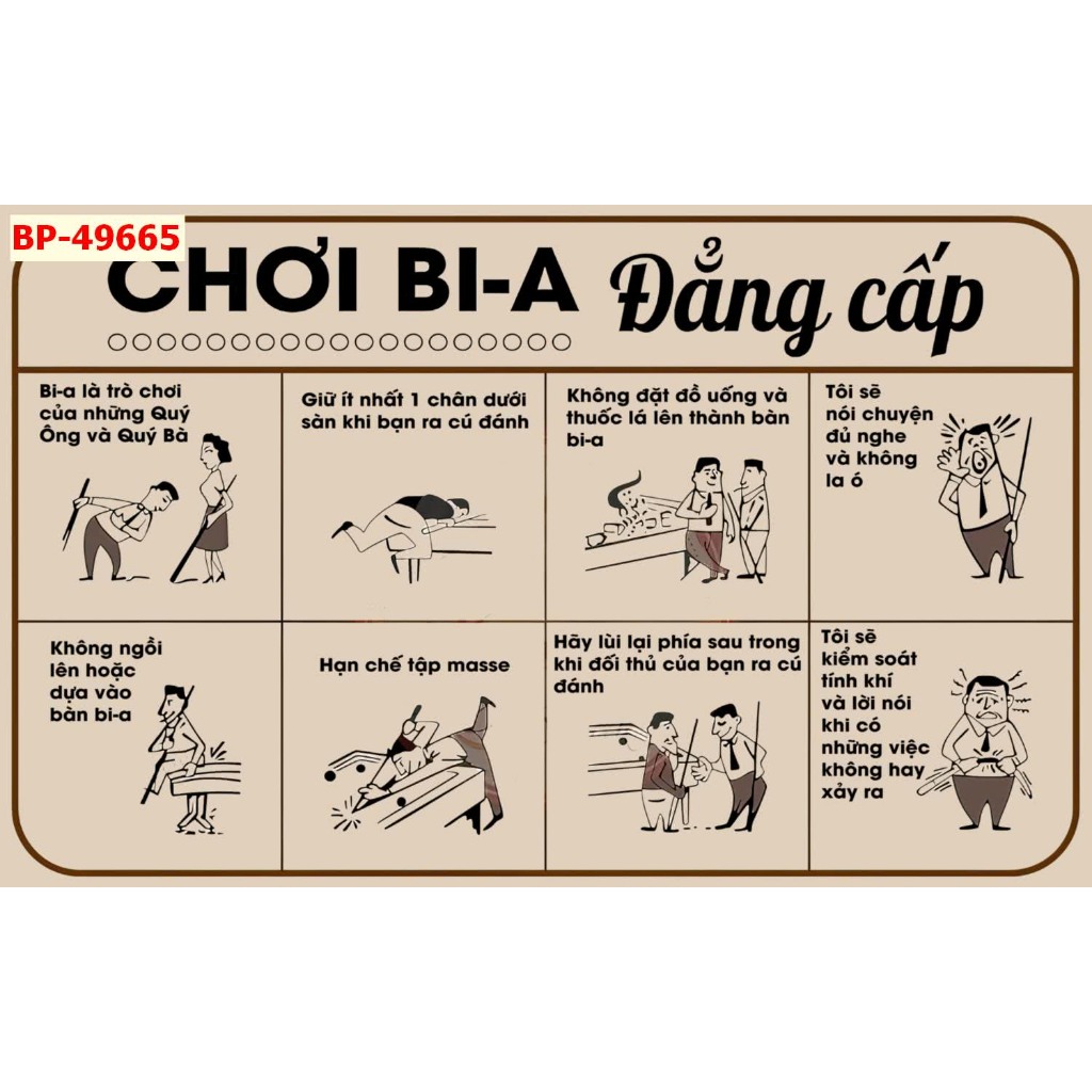 Tranh vải lụa dán tường Club bida, Billiards, Bi-a Mẫu Hot Hit
