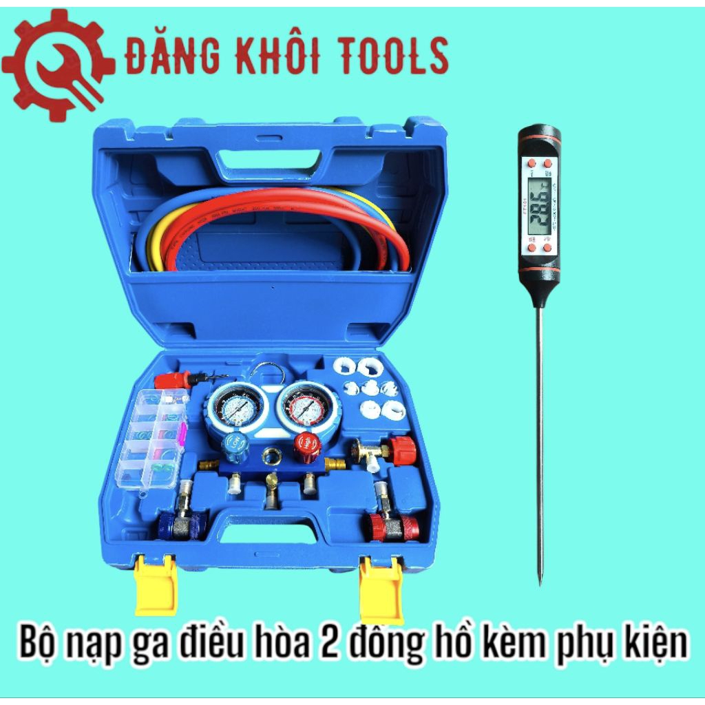 Thiết Bị Nạp Ga Điều Hòa Ô Tô R134 Kèm Phụ Kiện