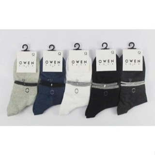  Combo 10 đôi Vớ tất nam cổ trung kẻ viền cao cấp OWEN TO-02 