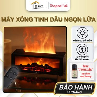  Máy Xông Tinh Dầu Lò Sưởi THT DECOR Máy Phun Sương Hiệu Ứng Ngọn Lửa Tạo Độ Ẩm Khuyếch Tán Tinh Dầu Máy Tạo Hương Thơm 