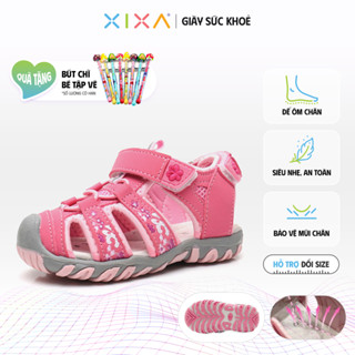 Dép Chân Bẹt Bé Gái 1 - 6 Tuổi APAKOWA Y605 XIXA Pink Lót Vòm Cao - Bảo Hành Keo Trọn Đời