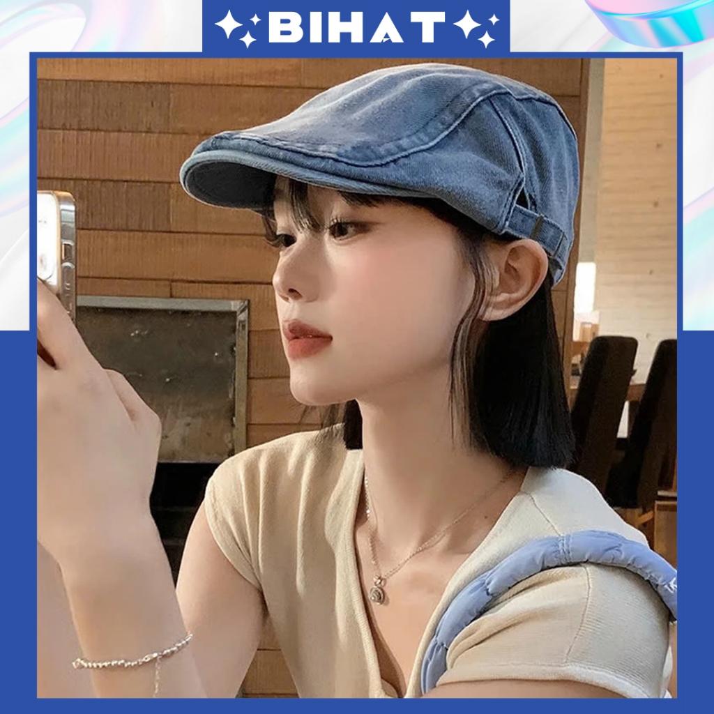 Nón bánh tiêu, nón mỏ vịt cho nam, mũ beret jean nam nữ MU605
