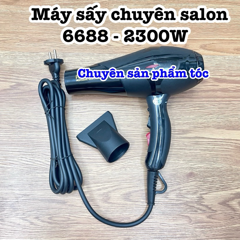 ✅ Máy Sấy Tóc 6680 - 2300W Chuẩn Salon, Công Suất Lớn, Thiết Kế Chắc Chắn, Tốc Độ Sấy Nhanh, Luồng Khí Nóng Dịu