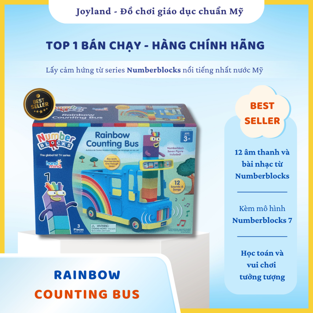 [Hàng nhập khẩu Mỹ] Numberblocks Rainbow Bus - Learning Resources