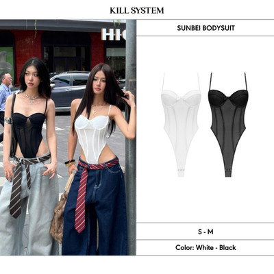 Áo 2 dây bodysuit xuyên thấu sexy tôn dáng SUNBEI  - 𝐊𝐈𝐋𝐋 𝐒𝐘𝐒𝐓𝐄𝐌