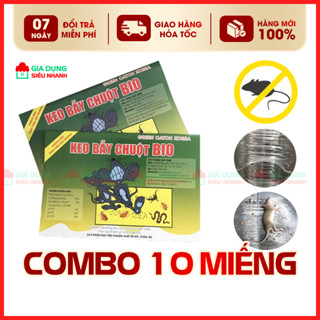 [Ship Hỏa Tốc]  Combo 10 Miếng Keo Dính Chuột Siêu Dính 35.5x25.5cm – Bắt Chuột Hiệu Quả, An Toàn, Không Mùi