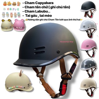 (NÓN BẢO HIỂM ĐẠT CHUẨN) Nón Bảo Hiểm Kiểu Dáng Cá Heo Chính Hãng CR HELMET CAMRY- Bảo Hành 12 tháng