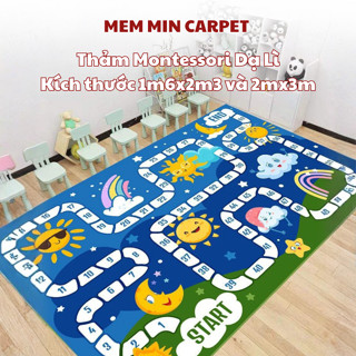 Thảm Montessori,Thảm Mầm Non Cho Bé,Thảm Trò Chơi Thông Minh. Thảm Giáo Cụ 2m x3m ,1m6*2m2 Dệt- MemMincarpet - THB08