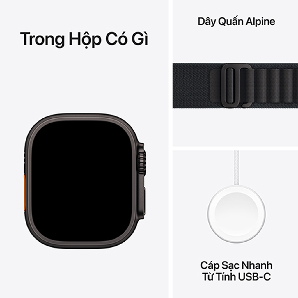 Apple Watch Ultra 3 Viền Titan Cellular 49mm Dây quấn Alpine S/M Chính hãng | BigBuy360 - bigbuy360.vn