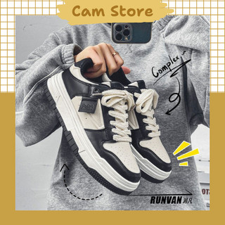 Giày thể thao sneaker nam màu trắng đen hot trend 2024 đế cao su non 5cm êm chân - GH56 - CAM STORE 