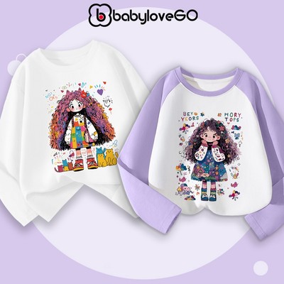 Áo thu đông dài tay cho bé gái BabyloveGO BST áo bé gái độc đáo chất thun cotton mềm mịn thoáng mát