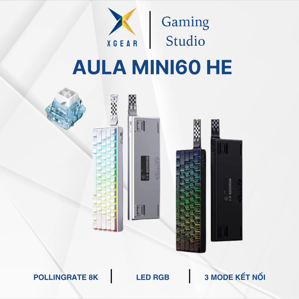 AULA MINI60 - Bàn phím cơ gaming Aula Mini60 HE 3 Modes 8K | BigBuy360 - bigbuy360.vn
