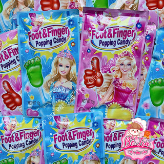 (Combo 10 gói) Kẹo mút chấm hạt nổ Foot&Finger~10gr