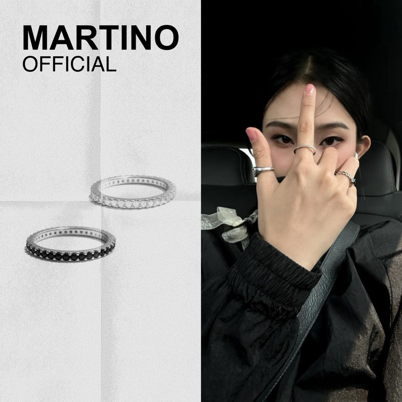 MR01 MARTINO Nhẫn Bạc Đính Đá (2 vers)