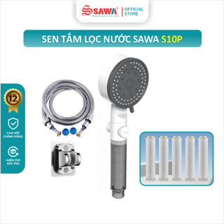 [KHUYẾN MẠI] COMBO Vòi sen 10 chế độ Sawa S10P – Sen tắm lọc nước Sawa hỗ trợ lọc nước, đầu vòi hoa sen nhà tắm