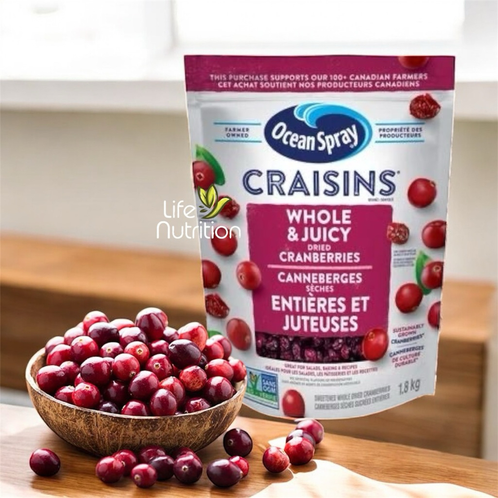 Nam Việt Quất Ocean Spray 1.81kg - OCEAN SPRAY CRAISINS WHOLE & JUICY DRIED CRANBERRIES