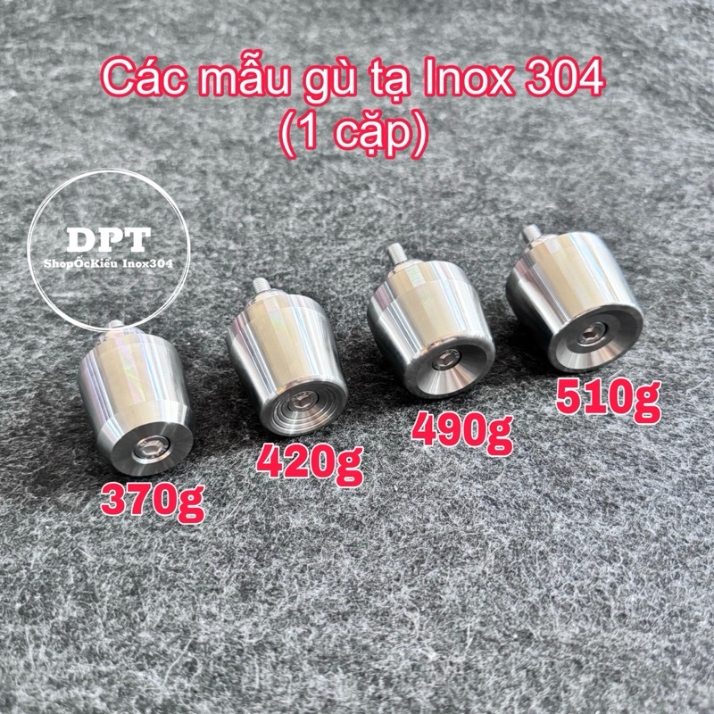 [HÌNH THẬT] Gù tạ chống rung Inox 304-Gù tạ tay lái kèm phụ kiện gắn cho nhiều dòng xe (Không gắn đc