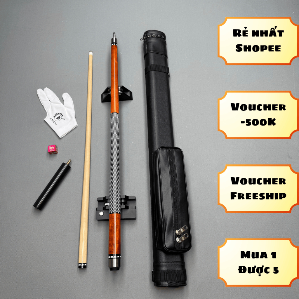 [25CN] Cơ bida TL cue kèm chuôi nối, đầy đủ phụ kiện - Thương hiệu uy tín [N,R]