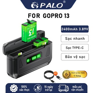 PALO Pin GoPro Hero 13 2400mAh Pin và bộ sạc nhanh đa năng cho GoPro Hero 13