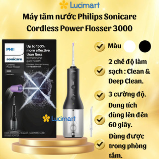  Máy tăm nước Philips Sonicare Cordless Power Flosser 3000 nhiều màu sắc 