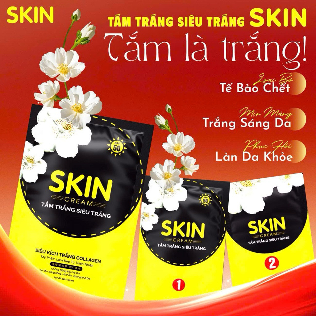 Kem Bột Tắm Trắng Da Toàn Thân Skin