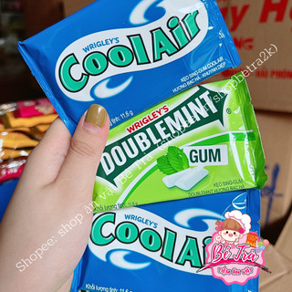 (Sỉ hộp 12vỉ) Kẹo cao su vỉ CoolAir / Doublemint, kẹo su nhai hàng cty chính hãng
