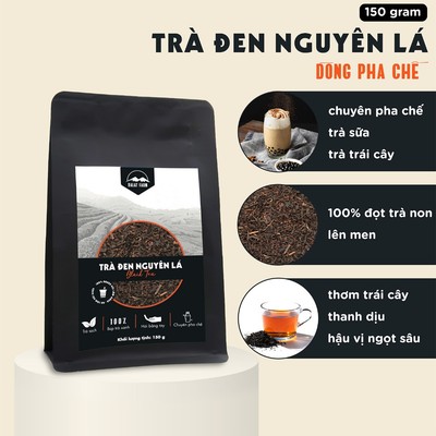 Trà Đen Nguyên Lá DalatFarm - Túi 150g (Dòng chuyên pha chế)