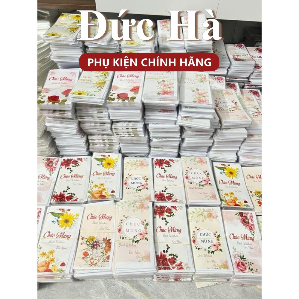[ Combo 100c] Thiệp chúc mừng kèm phong bì | Đức Hà 098