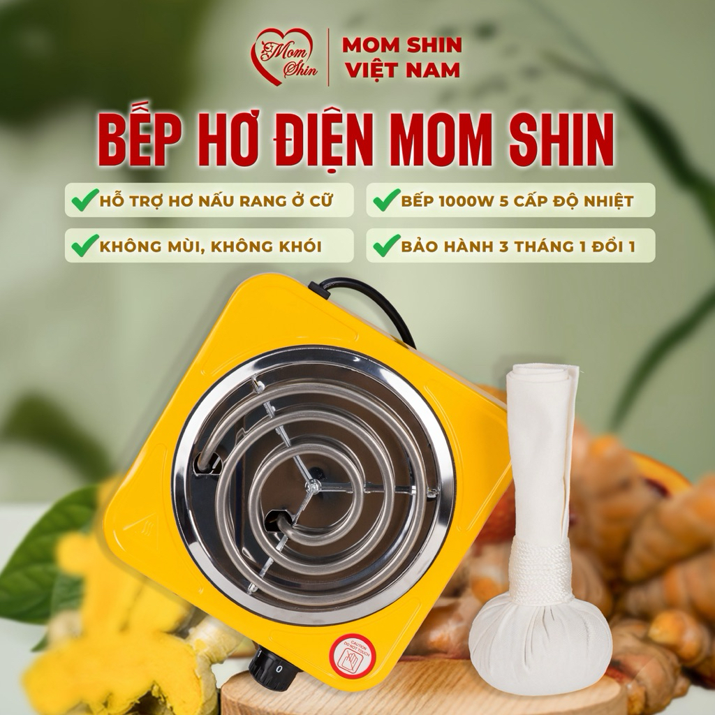  Bếp Hơ Cho Mẹ Và Bé Sau Sinh MOM SHIN Hơ Lá Trầu Hơ Muối Tiêu  Tặng 1 Cây Muối 40 Lần Dùng  