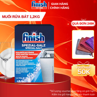  Muối rửa bát Finish 1,2kg nhập khẩu Đức | Muối Finish dành cho máy rửa chén giúp làm mềm nước 