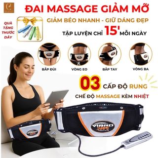 Đai massage giảm mỡ bụng Vibro, Đai quấn nóng cao cấp, Đai rung nóng giảm béo toàn thân