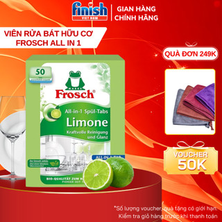  Viên rửa bát hữu cơ Frosch All in 1 hương chanh Viên rửa chén hữu cơ làm sạch hiệu quả an toàn 