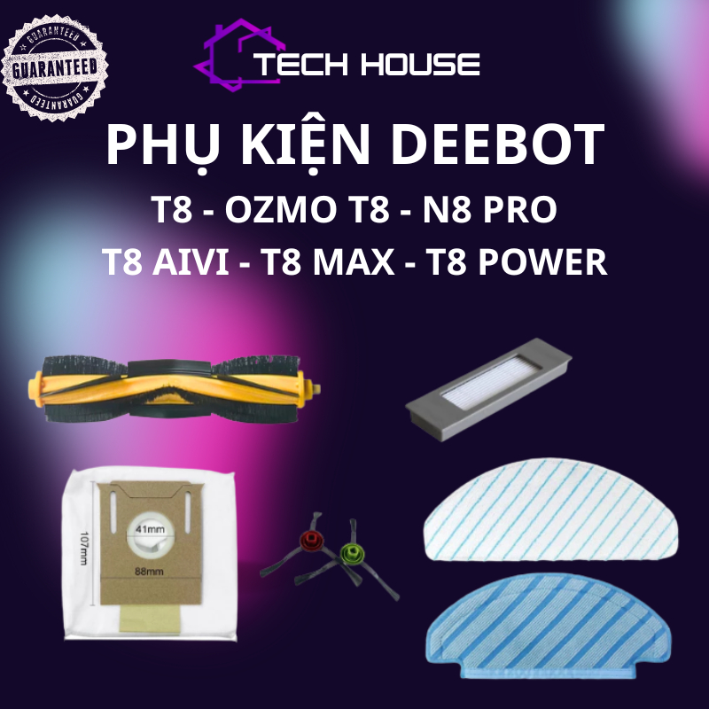 Phụ kiện Robot hút bụi Ecovacs T8 Aivi Max Power, T9 Max Power, N8 Pro, N10 _ Phụ kiện thay thế