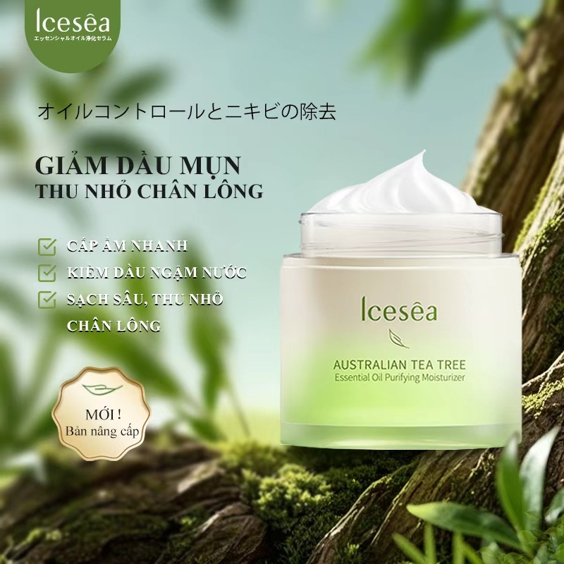 Kem Dưỡng Giảm Mụn Tràm Trà Icesea 50g – Làm Dịu, Kiềm Dầu, Dưỡng Ẩm & Phục Hồi Da Mụn Nhạy Cảm