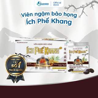  Viên ngậm ho Ích Phế Khang - Hỗ trợ bổ phế giảm ho giảm đờm giảm đau rát họng và khản tiếng 