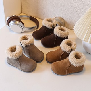   sẵn  Form nhỏ tăng size Giày boot lông cừu cổ ngắn cho bé gái xinh xắn ấm bot lông cho bé gái siêu ấm dày dặn 