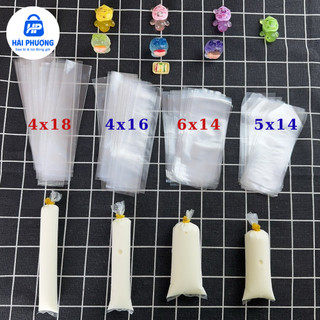  100gr Túi Nilon làm sữa chua - kem túi BAO BÌ HẢI PHƯỢNG với 4 kích cỡ khác nhau đáy túi dày dặn 