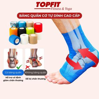 COMBO 36 Cuộn Băng Keo Thể Thao Quấn Cổ Chân Tự Dính, Bó Gối Dán Cơ, Cổ Tay, Ngón Tay Topbody Topfit - BANGC