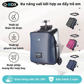 QBOX Vali thông minh 20inch - Xe đẩy trẻ em 2in1, thiết kế hiện đại, màu sắc thời trang