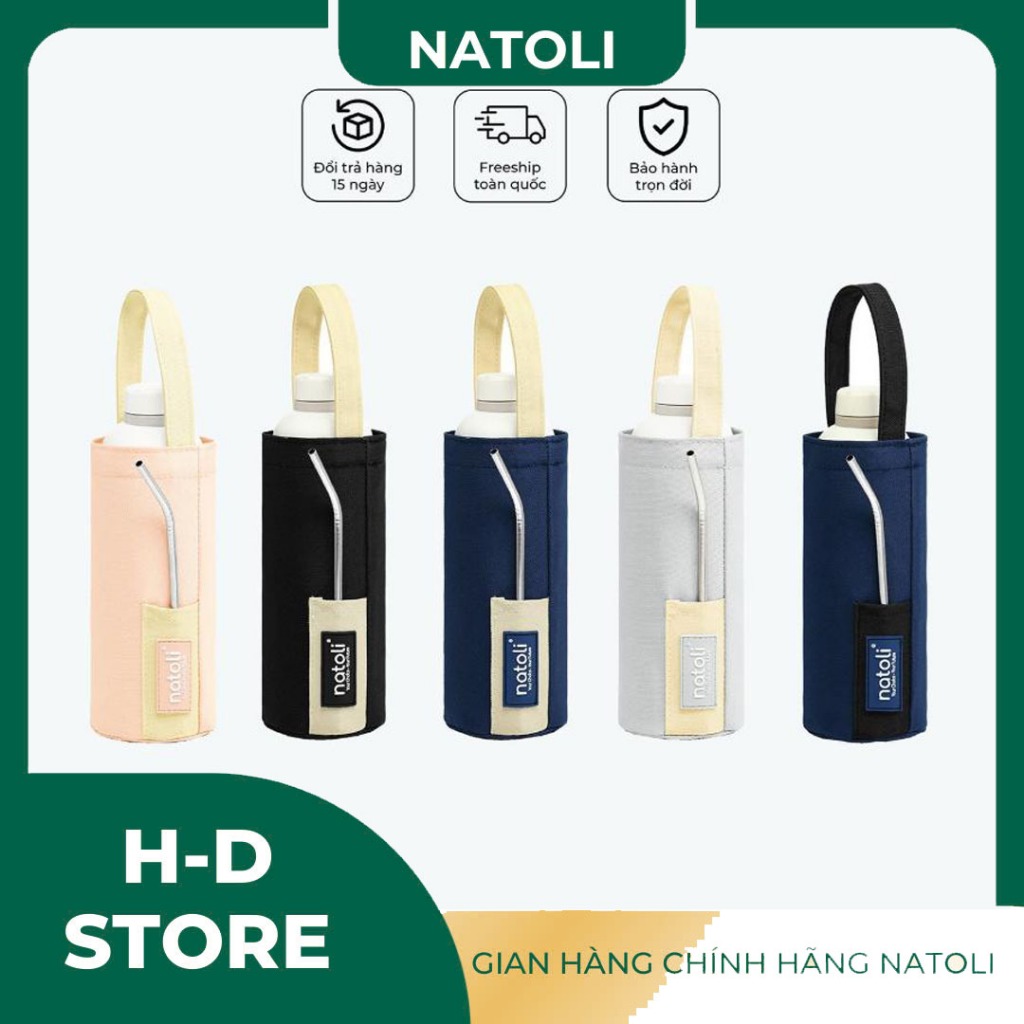 Túi đựng bình giữ nhiêt NATOLI T29, chất vải dày dặn có quai xách đựng ly cốc, bình nước cao cấp