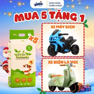   5A   TẶNG 1 BỊCH HOẶC XE MÁY ĐIỆN  Combo 5 Bịch Tã  Bỉm AMOR NATURAL VIỆT NAM Thoáng Khí Mỏng Nhẹ Đủ Size NB68 - 4XL34 