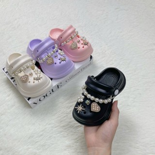  Dép Sục Bé Gái EVA Cao Cấp Ngọc Trai Hoa Lấp Lánh – Mềm Êm An Toàn Xinh Xắn 1029b  