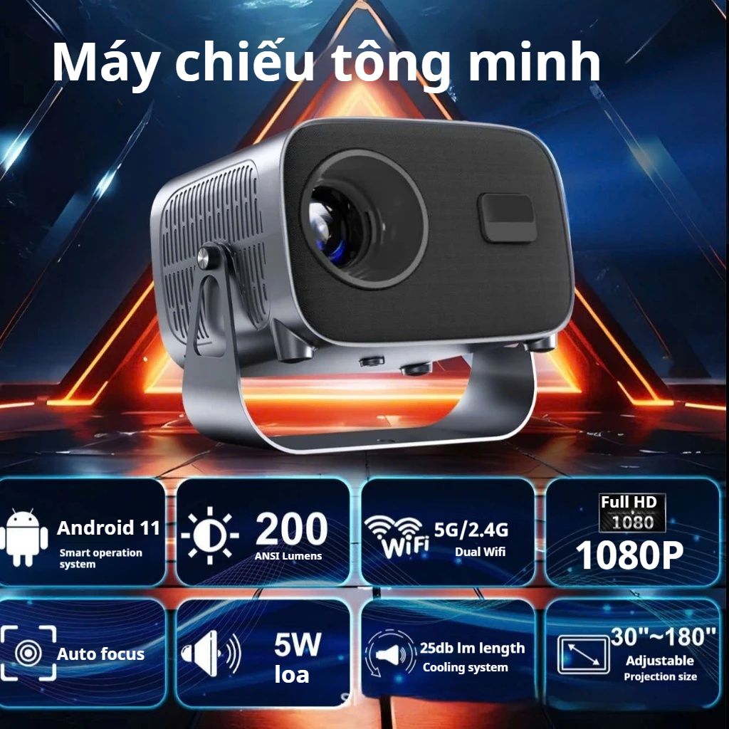 Máy chiếu mini 670PRO máy chiếu xem phim Giải mã Full HD 4k 8800 Lumens Điều chỉnh 360° kết nối điện thoạ Laptop iPad PC | BigBuy360 - bigbuy360.vn
