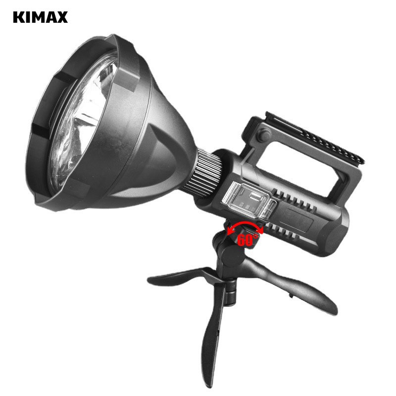 Đèn pin siêu sáng cầm tay chiếu xa 1000m có chân đế chống nước W591 và W590, pin khủng - Bảo Hành 12