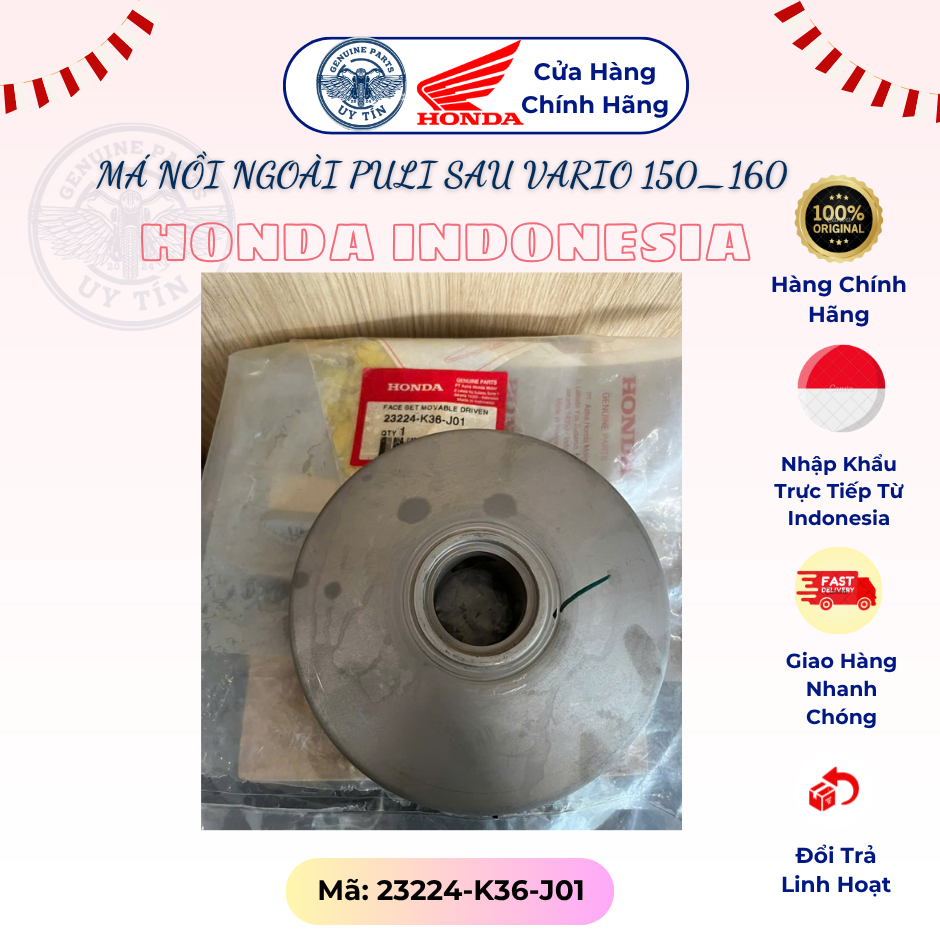 Má Nồi Puli Sau Ngoài Vario 150 K59, Vario K60 23224-K36-J01