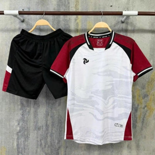  Bộ áo quần bóng đá,áo đá banh nam nữ XOÁY ĐỎ TRẮNG in tên số theo yêu cầu áo thể thao chất liệu mè 